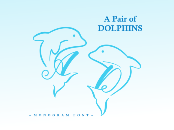 A Pair of Dolpins: A Unique Decorative Typeface for Digital Branding