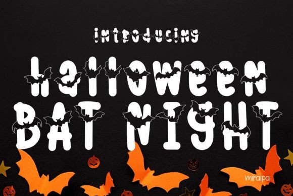 Bat Night: A Whimsical Decorative Font for Spooky Branding