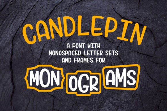 Candlepin Monogram: A Playful Typeface for Handmade Branding