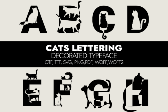 Cats Lettering: A Creative Font for Handmade Labels and Decorative Designs