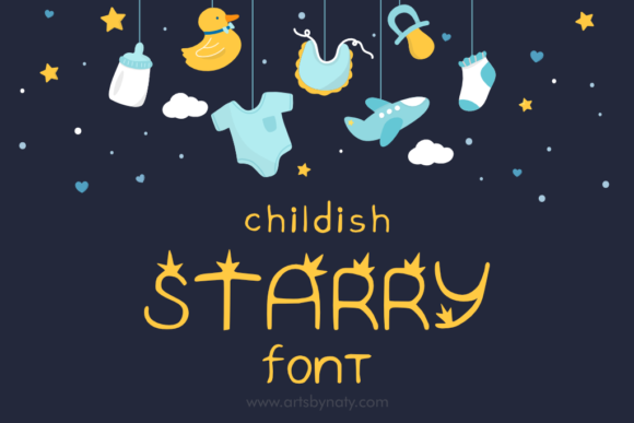 Childish Starry: A Playful Decorative Typeface for Engaging Campaigns