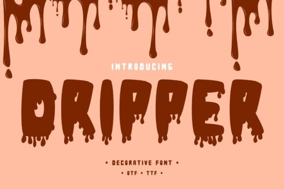 Dripper: A Playful Decorative Typeface for Editorial Design