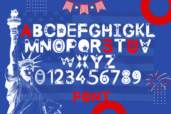 Happy 4th of July: A Festive Decorative Font for Seasonal Branding
