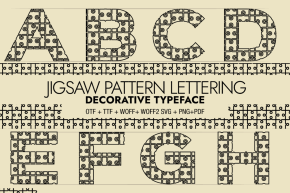 Jigsaw Pattern Lettering: A Creative Font for Polished Brand Identity
