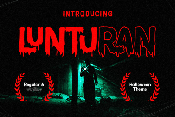 Lunturan Typeface: A Melting Decorative Font for Editorial Design