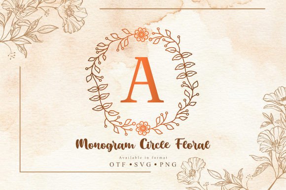 Monogram Circle Floral: A Botanical Typeface for Handmade Brands