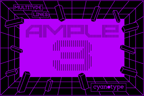 MultiType Lines Ample 3: A Pixelated Typeface for Distinctive Brand Identity