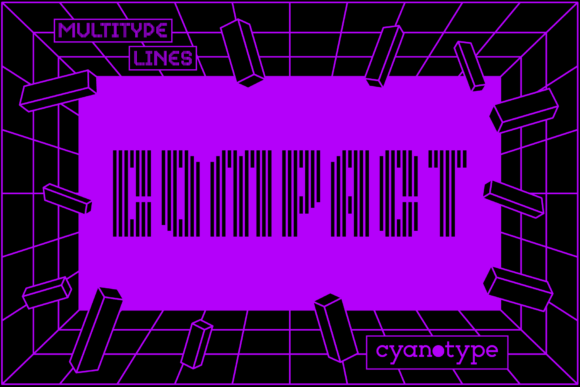 MultiType Lines Compact: The Pixelated Typeface for Bold Campaigns