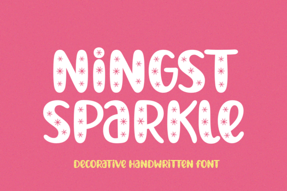 Ningst Sparkle: A Creative Typeface for Handmade Product Branding