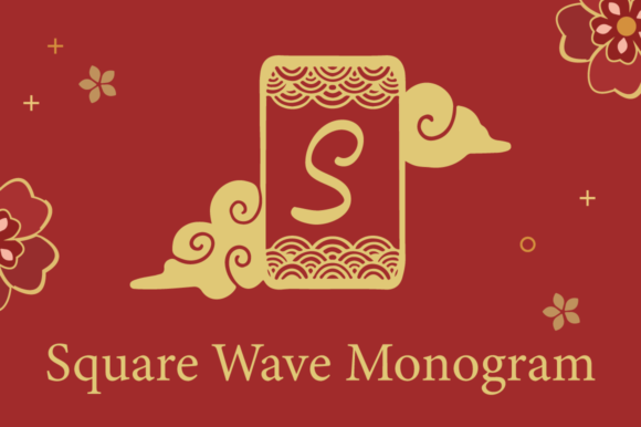Square Wave Monogram: A Bold Decorative Typeface for Modern Web Design